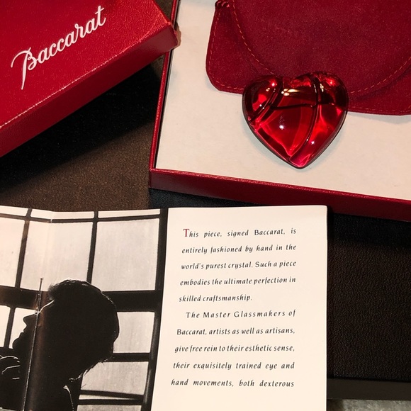 Baccarat Jewelry - ❤️Baccarat❤️ Original Red Crystal Heart Pin